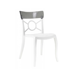 Кухонний стілець PAPATYA o-pera-s білий, верх прозоро-димчатий (2896) picture 1