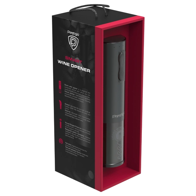 Винний набір Prestigio Bolsena Electric wine opener Black (PWO101BK_EN) - picture 4