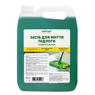 Засіб для миття підлоги Patron Універсальний з дезінфікуючим ефектом Лайм 5 л (F3-066) зображення 1