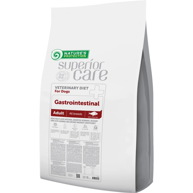 Сухой корм для собак Nature's Protection VD Gastrointestinal White Fish Adult All Breed Dogs с белой рыбой 10 кг (NPSCVET47577) - изображение 1