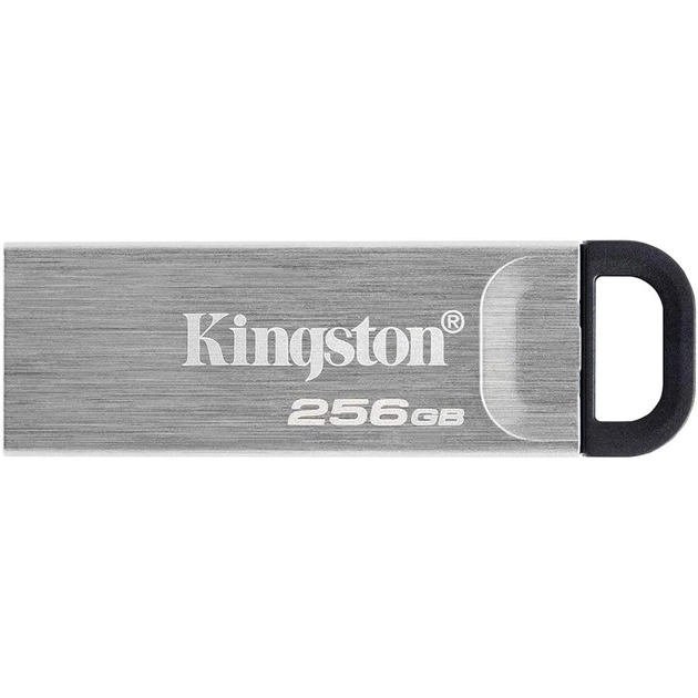 USB флеш накопичувач Kingston 256GB DT Kyson Silver/Black USB 3.2 (DTKN/256GB) - зображення 1