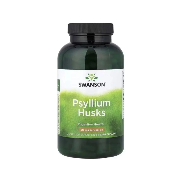 Вітамінно-мінеральний комплекс Swanson Лушпиння насіння подорожника, 610 мг, Psyllium Husks, 300 веганських до (SWV11077) - зображення 1