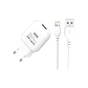 Зарядний пристрій XO L37 2.1A/1USB + cable Lightning White (L37i-WH) - зменшене зображення 1