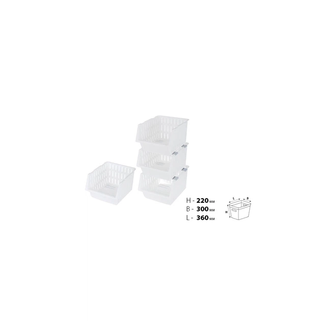 Кошик для зберігання Violet House 1021 Бамбу White 4 шт. (1021 Бам WH Наб4 шт) - picture 4