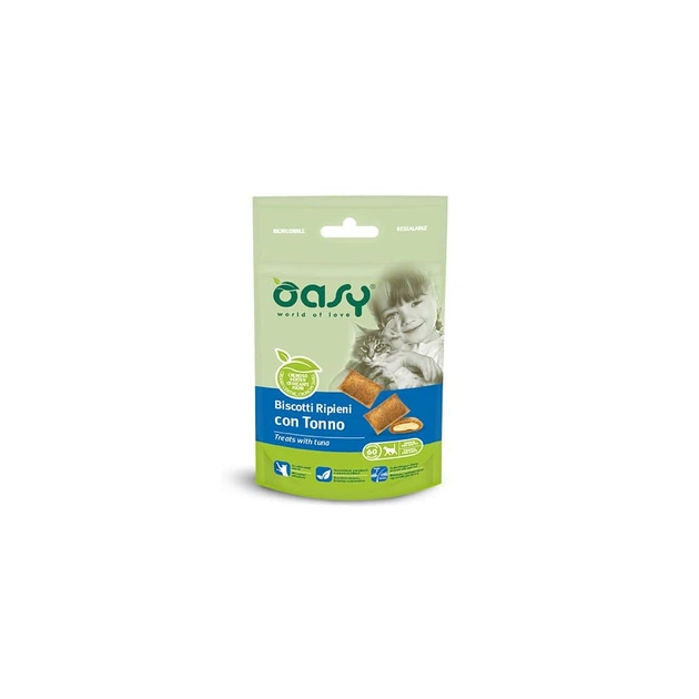 Ласощі для котів OASY TREATS з тунцем 60 г (8053017346281) - зображення 1