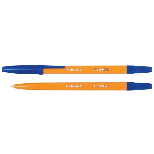 Ручка шариковая Economix RANGE 0,5мм. Корпус оранжевый, пишет синим (E10138-02) - изображение 1