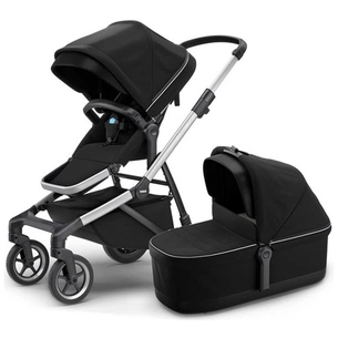 Коляска Thule 2 в 1 Sleek + Bassinet Midnight Black (TH11000007) зображення 1