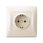 Розетка Videx BINERA 1ая із заземленням кремова (VF-BNSK1G-CR) - зменшене зображення 1