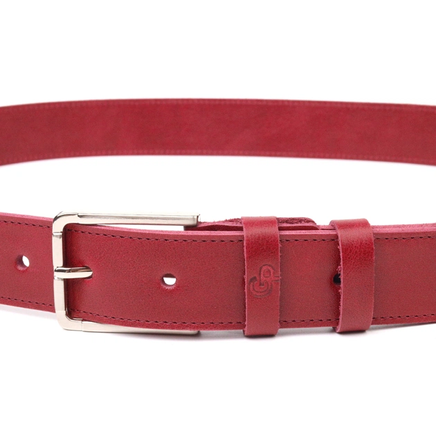 Ремінь Grande Pelle З натуральної шкіри Бордовий (21458) - зображення 5