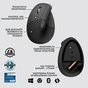 Мишка Logitech Lift Left Vertical Ergonomic Wireless/Bluetooth for Business Graphite (910-006495) - зменшене зображення 6