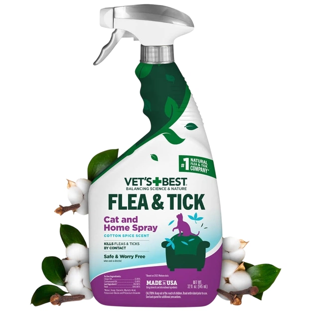 Спрей для тварин Vet's Best від комах для котів та дому з ароматом бавовни і спецій 945 мл (0010279001325) - picture 4