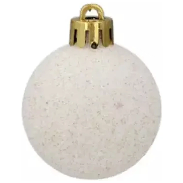 Ялинкова іграшка Chomik пластикові кульки 16 шт, 4 см, рожеві і біли (5900779877351_1) - picture 3