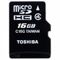 Карта пам'яті Toshiba 16GB microSDHC Class 4 (THN-M102K0160M2) - зменшене зображення 1