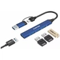 Концентратор Canyon hub DS-02 4in1 USB-A/C Blue (CNS-TDS02BL) - зменшене зображення 3