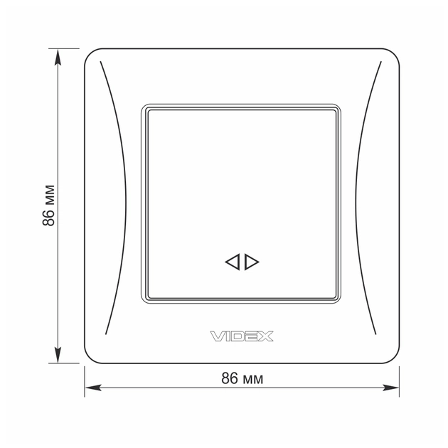 Перемикач Videx BINERA 1кл проміжний срібно (VF-BNSW1I-SS) - изображение 5