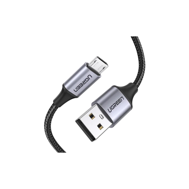 Дата кабель USB 2.0 AM to Micro 5P 1.5m 2A US290 black Ugreen (60147) - изображение 1