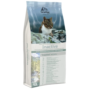 Сухий корм для кішок Carpathian Pet Food Inactive 1.5 кг (4820111140923) зображення 1