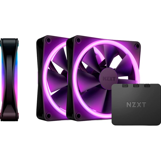 Кулер до корпусу NZXT F120RGB Duo-120mm Dual-sideRGB Fan-Tripl (RF-D12TF-B1) - изображение 1