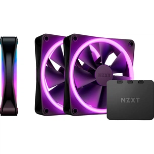 Кулер до корпусу NZXT F120RGB Duo-120mm Dual-sideRGB Fan-Tripl (RF-D12TF-B1) зображення 1