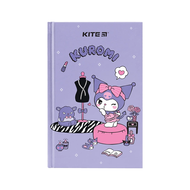 Блокнот Kite А6 Kuromi, твердая обложка, 80 листов, клетка (HK24-199-2) - изображение 1