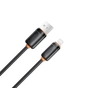 Дата кабель USB 2.0 AM to Lightning 1.0m 3A black XO (XO-CB-300UL-BK) - зменшене зображення 3