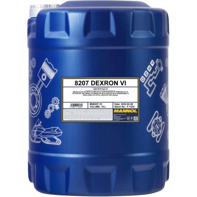 Трансмісійна олива Mannol DEXRON VI 10л (MN8207-10) - изображение 1