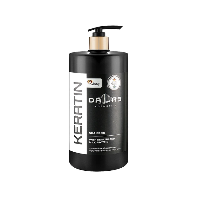 Шампунь Dalas Cosmetics Keratin Shampoo З кератином та молочним протеїном 1000 г (4262396141484) - зображення 1