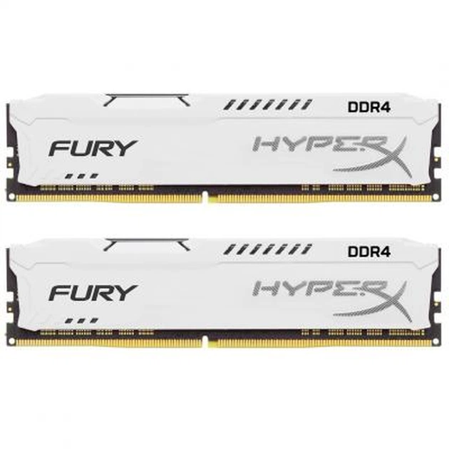 Модуль пам'яті для комп'ютера DDR4 32GB (2x16GB) 2400 MHz HyperX Fury White Kingston Fury (ex.HyperX) (HX424C15FWK2/32) - зображення 1