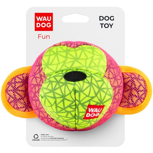 Игрушка для собак WAUDOG Fun Обезьяна 16х10 см розовая (62037) - изображение 1