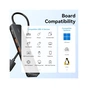 Концентратор Vention USB to 4xUSB 3.2 Gen2 + USB-C 10Gbps 0.15m black (CHOBB) - зменшене зображення 8