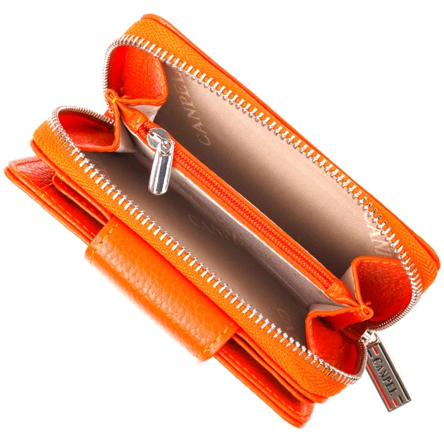 Портмоне Canpellini З натуральної шкіри флотар Помаранчеве (21602) - зображення 8