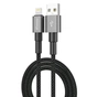 Дата кабель USB 2.0 AM to Lightning 1.0m 2.4A black Grand-X (PL-08B) - уменьшенное изображение 2