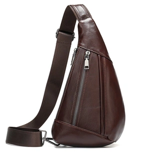 Сумка Vintage Чоловіча слінг шкіряна Коричнева (14737) зображення 1