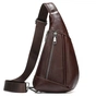 Сумка Vintage Чоловіча слінг шкіряна Коричнева (14737) - зменшене зображення 1