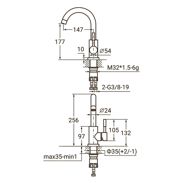Смеситель AQUATICA KT-1A270P - изображение 3