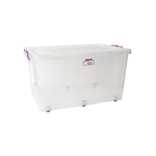 Контейнер для зберігання Irak Plastik на колесах прозорий 50 л (4667) зображення 1