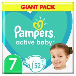 Підгузки Pampers Active Giant Plus Розмір 6 (15+ кг) 52 шт (8006540045862) зображення 1