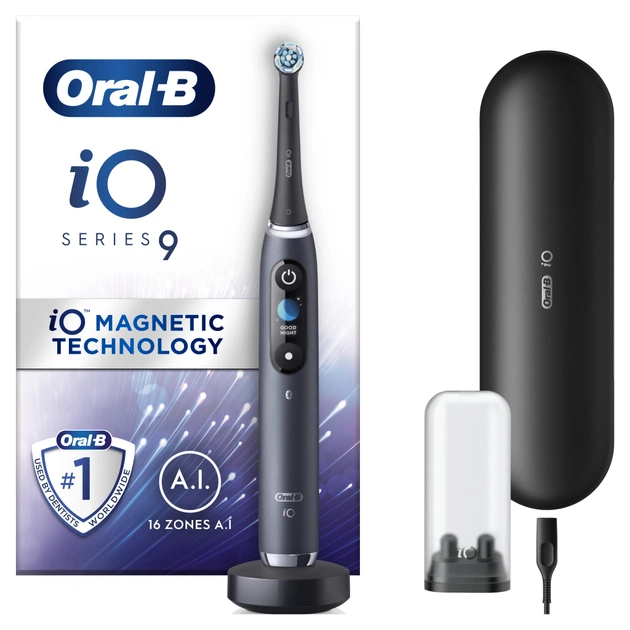 Електрична зубна щітка Oral-B iO Series 9N IOM9.1B2.2AD Black Onyx + чохол (4210201449485) - зображення 1