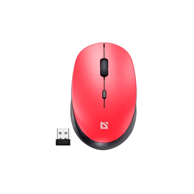 Мишка Defender Auris MB-027 Silent Wireless Red (52026) - зображення 1