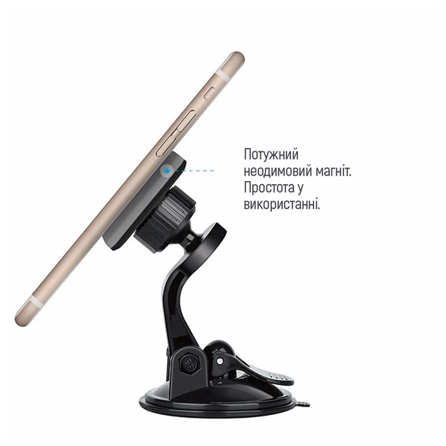 Універсальний автотримач ColorWay Dashboard-1 (360 rotation) magnetic Gray (CW-CHM06-GR) - picture 5