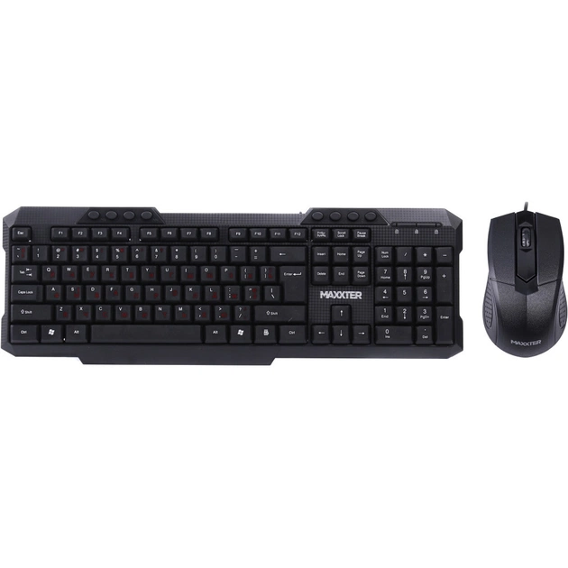 Комплект Maxxter KMS-CM-02-UA USB Black (KMS-CM-02-UA) - изображение 1