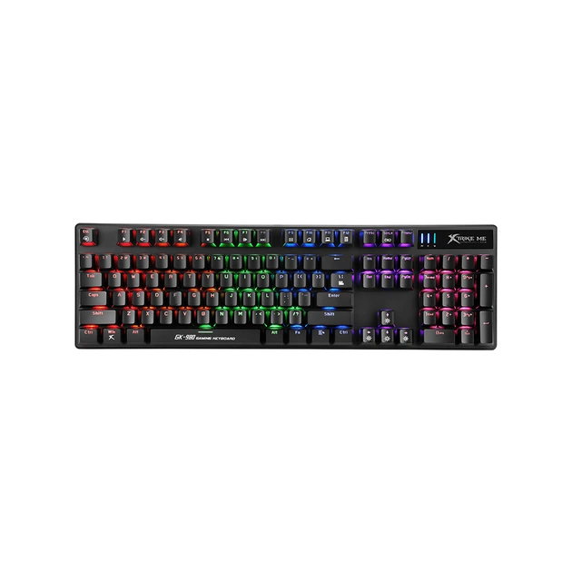 Клавіатура Xtrike ME GK-980 6 colors-LED Mechanical Red Switch USB Black (GK-980) - зображення 1