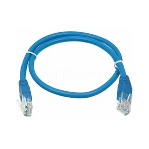 Патч-корд 1м, UTP, cat.5e, CU, 24AWG, blue Kingda (KD-PAUT3100BU) зображення 1