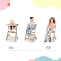 Стілець для годування Kinderkraft Enock Gray Wood з подушкою (5902533917259) - зменшене зображення 10