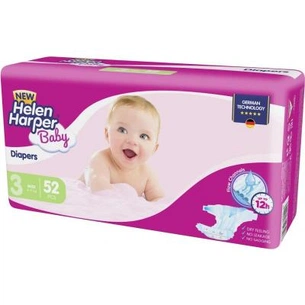 Підгузки Helen Harper Baby NEW Midi (4-9 kg), 52 шт. (5411416030676) зображення 1