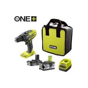 Шуруповерт Ryobi ONE+ R18PD3-242S 18V, 1х2Ah, 1х4Ah, 50Нм, 500/1800об/хв, сумка (5133003820) зображення 1