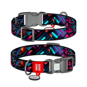 Нашийник для тварин WAUDOG Nylon з QR паспортом "Нескінченні світи" пластиковий фастекс XL (283-4058) изображение 1