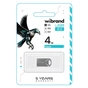 USB флеш накопичувач Wibrand 4GB Hawk Silver USB 2.0 (WI2.0/HA4M1S) - зменшене зображення 2