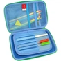 Пенал Cool For School з тисненням 1 відділення Блакитний (QT-5669-Blue) - зменшене зображення 2