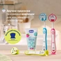 Дитяча зубна щітка Chicco 3-6 років, 2 шт. жовтий/блакитна (8058664174751) (12084.11) - уменьшенное изображение 4